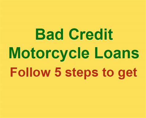 Motorcycle Bad Credit Loans